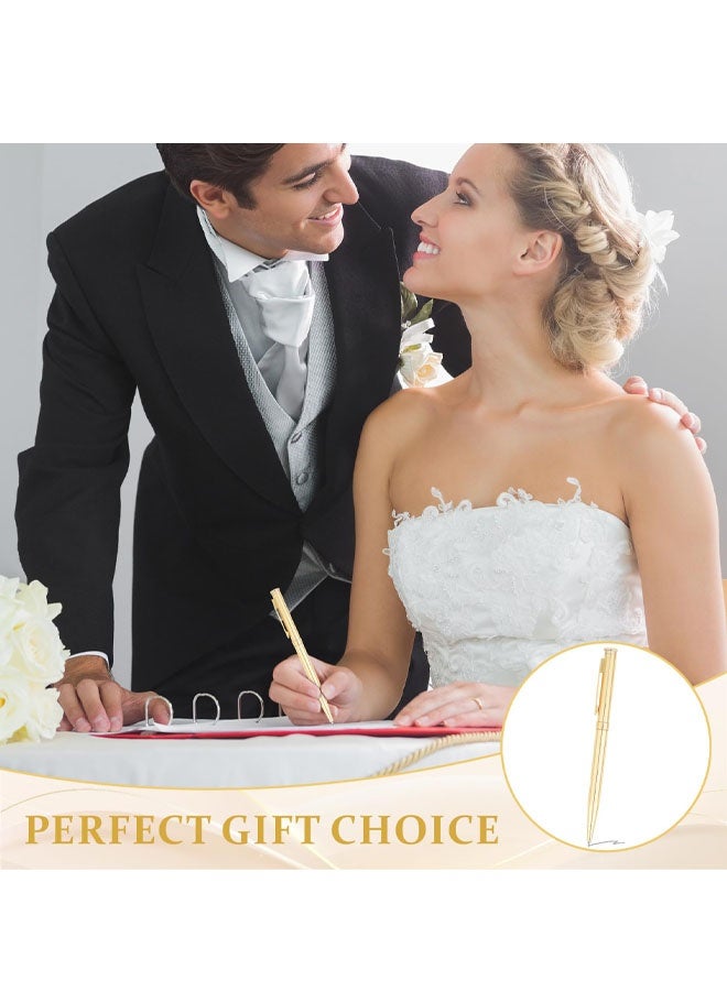 مجموعة من 6 أقلام حبر جاف معدنية قابلة للسحب، أقلام كتابة مع 6 عبوات حبر بديلة، حبر أسود، قلم حبر جاف رفيع برأس متوسط ​​1.0 مم، قلم ذهبي رفيع بمشبك، مناسب للمكاتب والطلاب والمعلمين، كهدية. - Image 5