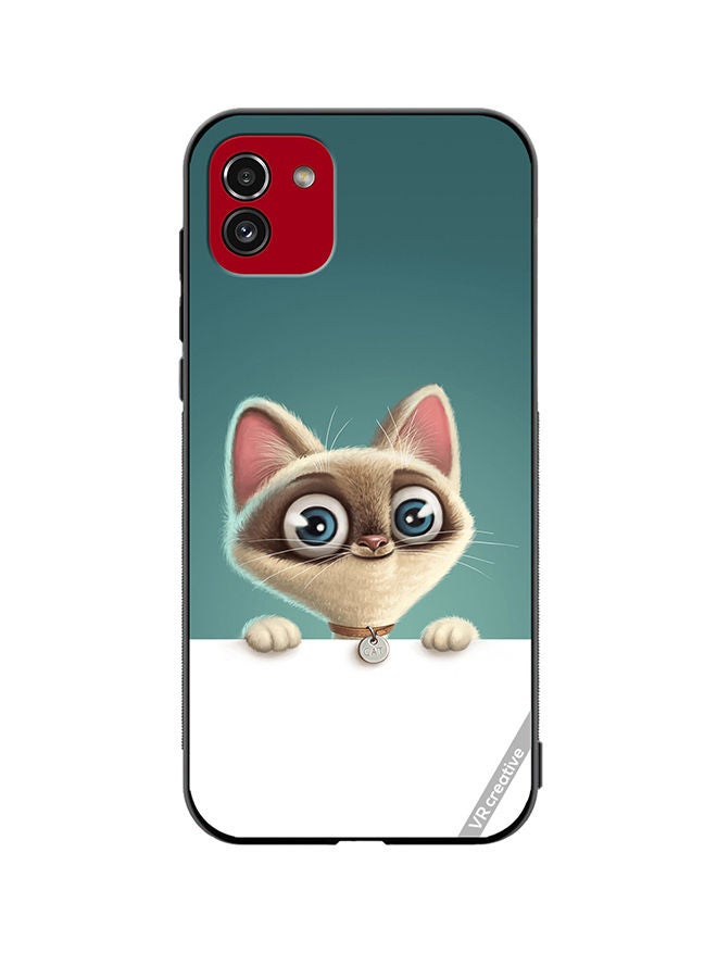 VR CREATIVE Protective Case Cover For Samsung Galaxy A03 Cute Cat Design Multicolour - Image 1