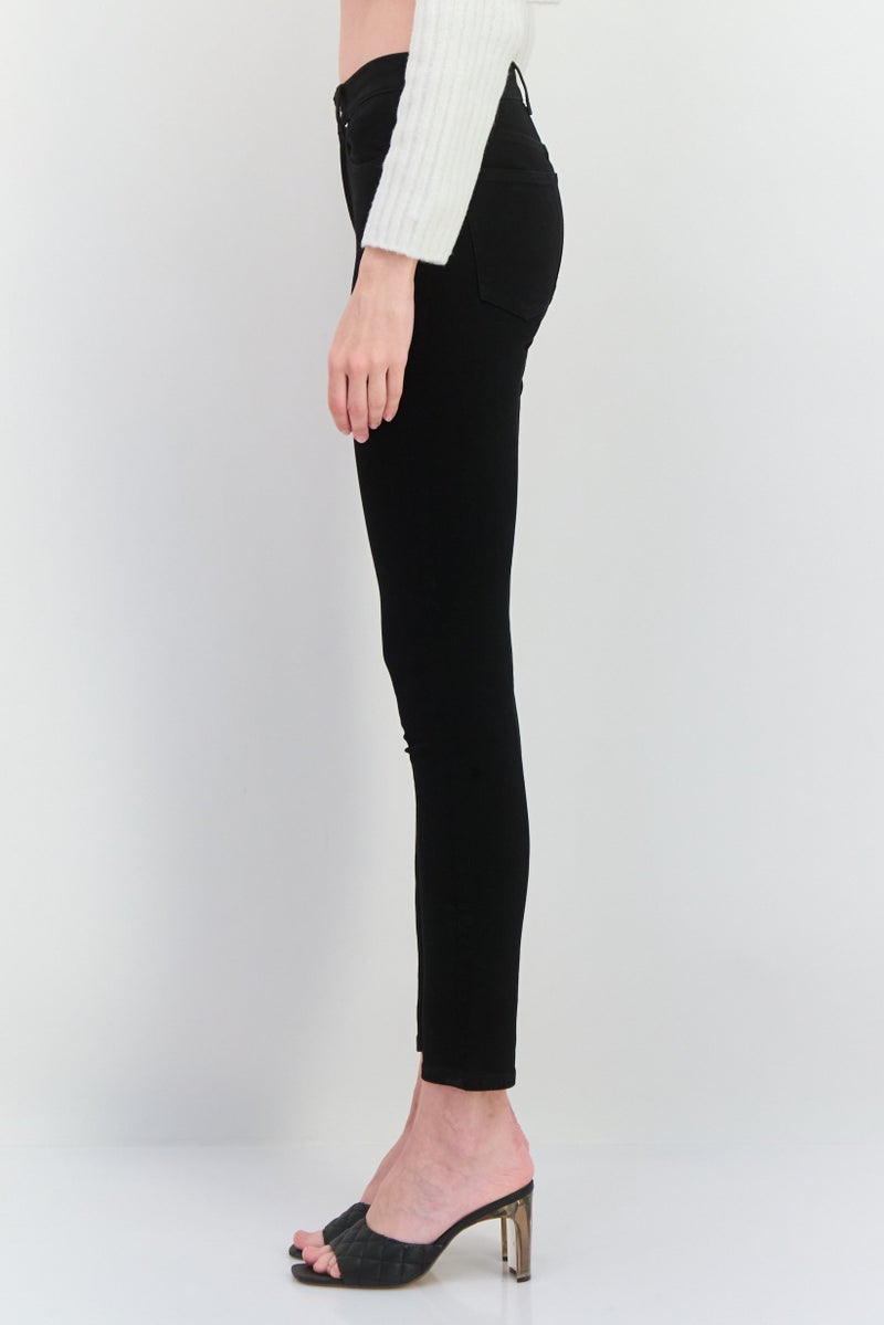 GANT Women Skinny Fit Solid Stretchable Jeans, Black - Image 3