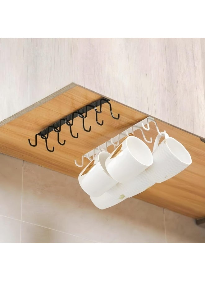 Generic - Double-Layer Metal Cup Holder Rack with 12 Hooks – Mug and Serving Set Organizer for Kitchen Countertop or Display - Image 1
