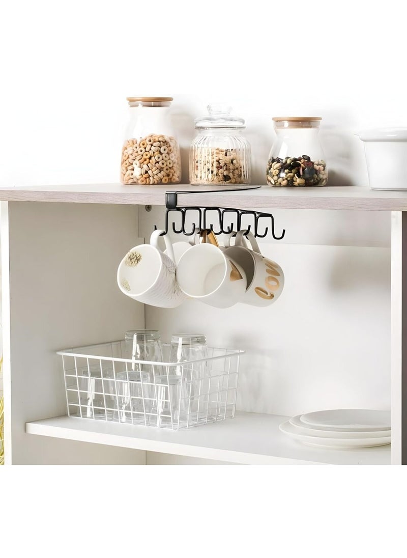Generic - Double-Layer Metal Cup Holder Rack with 12 Hooks – Mug and Serving Set Organizer for Kitchen Countertop or Display - Image 1