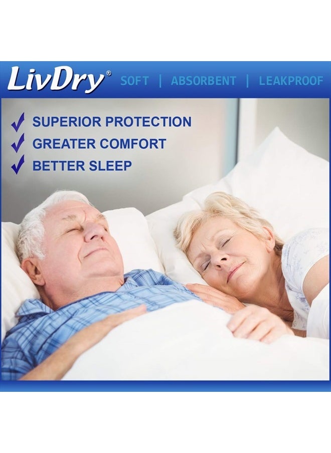 LIVDRY حفاضات ليلية للبالغين مقاس XXL للنساء والرجال، ملابس داخلية لسلس البول، مقاس XX-Large، عبوة من 48 قطعة  - Image 4