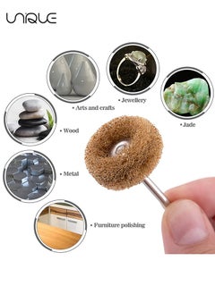 Unique 25 Pcs Abrasive Buffing Wheels Set，Wool Felt Brush Grinding，and Kit with 3mm Shank Head for Electric Rotary Tool Polisher Hand Drills  - Image 5