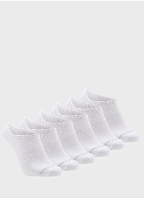 Kids 6 Pack Non Terry No Show Socks