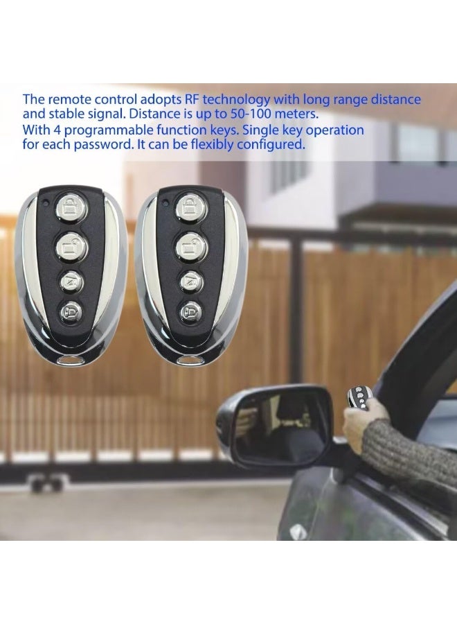 Chabeia 2Pack Universal 12V 433MHz Electric Cloning Gate Garage Door Open Remote Control Fob  - Image 4