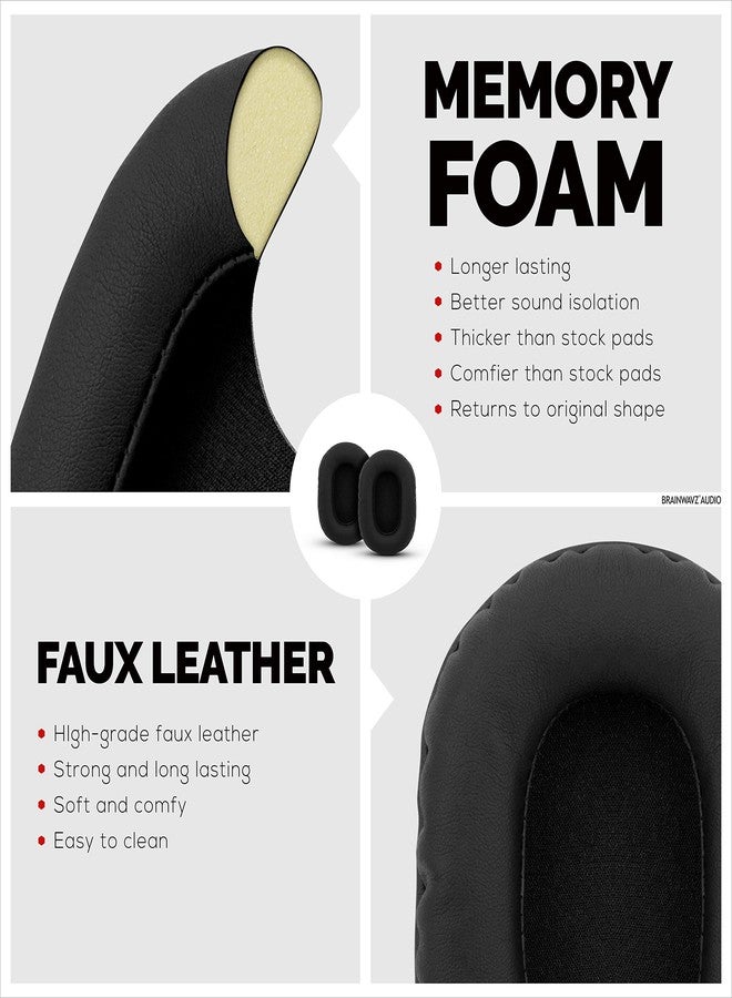Brainwavz Replacement Earpads for Sony MDR 7506 Headphones - Quality Vegan Leather, Memory Foam Comfort, Long Lasting & Durable, Also Works with Headphones Like Steelseries Arctis, ATH-M50X & More - Image 5