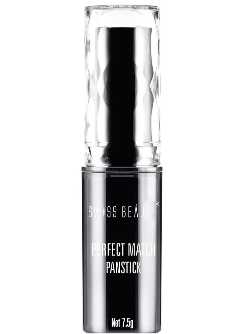 Swiss Beauty Perfect Match Panstick concealer Lightweight Full Coverage concealer With Natural And Dewy Finish For Face Makeup  Easy To Apply With Hand Stick Applicator Shade 05  7.5Gm