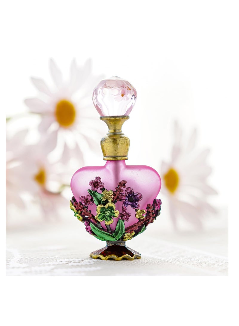 Vintage Refillable Crystal Decor Perfume Bottle, Fancy Decorative Perfume Bottle, Suitable for Home Decor Mother's Day Gift (Violet) - Image 1