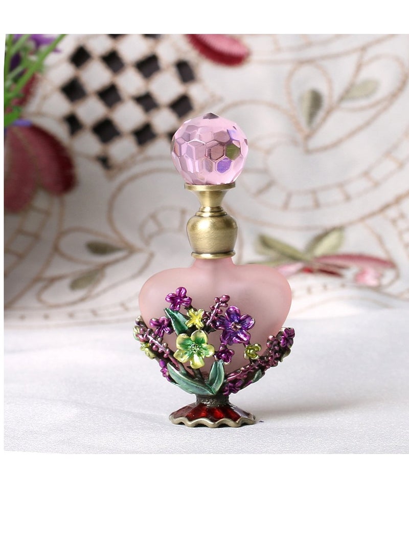 Vintage Refillable Crystal Decor Perfume Bottle, Fancy Decorative Perfume Bottle, Suitable for Home Decor Mother's Day Gift (Violet) - Image 4