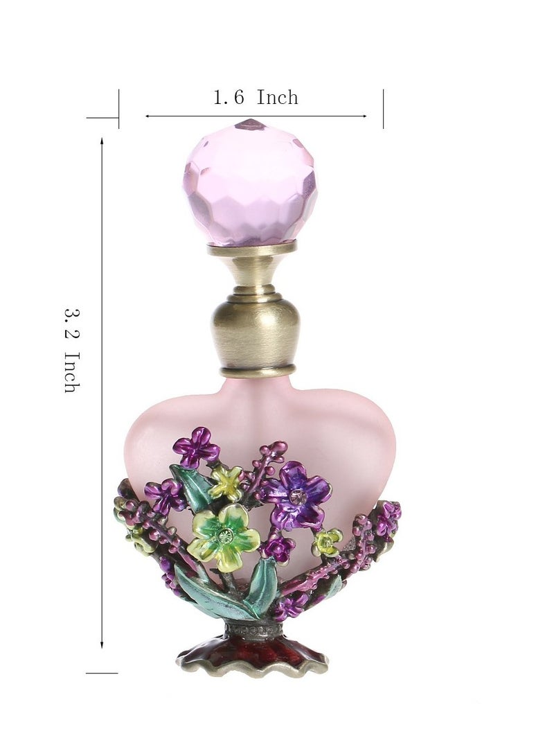 Vintage Refillable Crystal Decor Perfume Bottle, Fancy Decorative Perfume Bottle, Suitable for Home Decor Mother's Day Gift (Violet) - Image 2