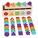 KMTJT Montessori Toys for 1 2 3 Year Old Wooden Color Shape Sorting Matching Toys Learning Educational Toys for 13 Year Old Kids One 1st 2st Birthday Gift for Boy Girl - Image 3