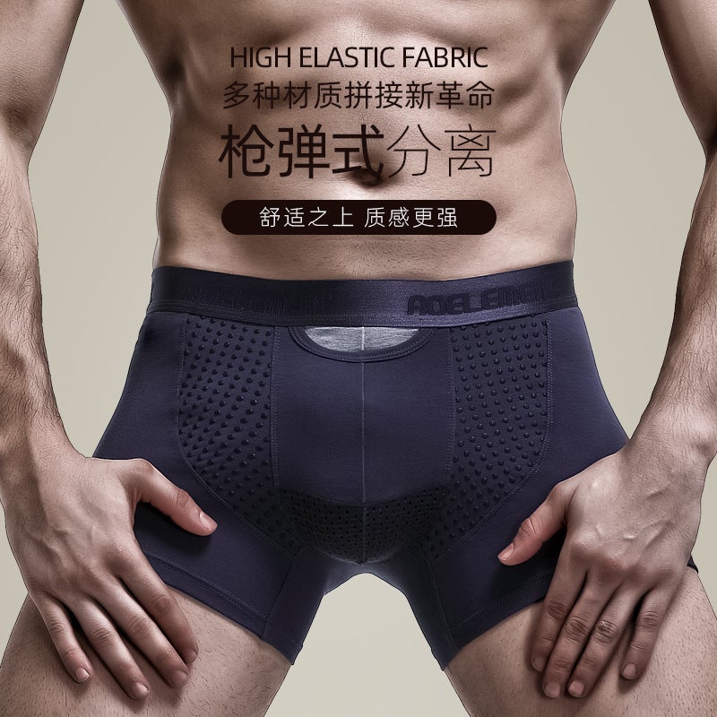 Mens Scrotal Support Ice Silk Underwear Black  - Image 3