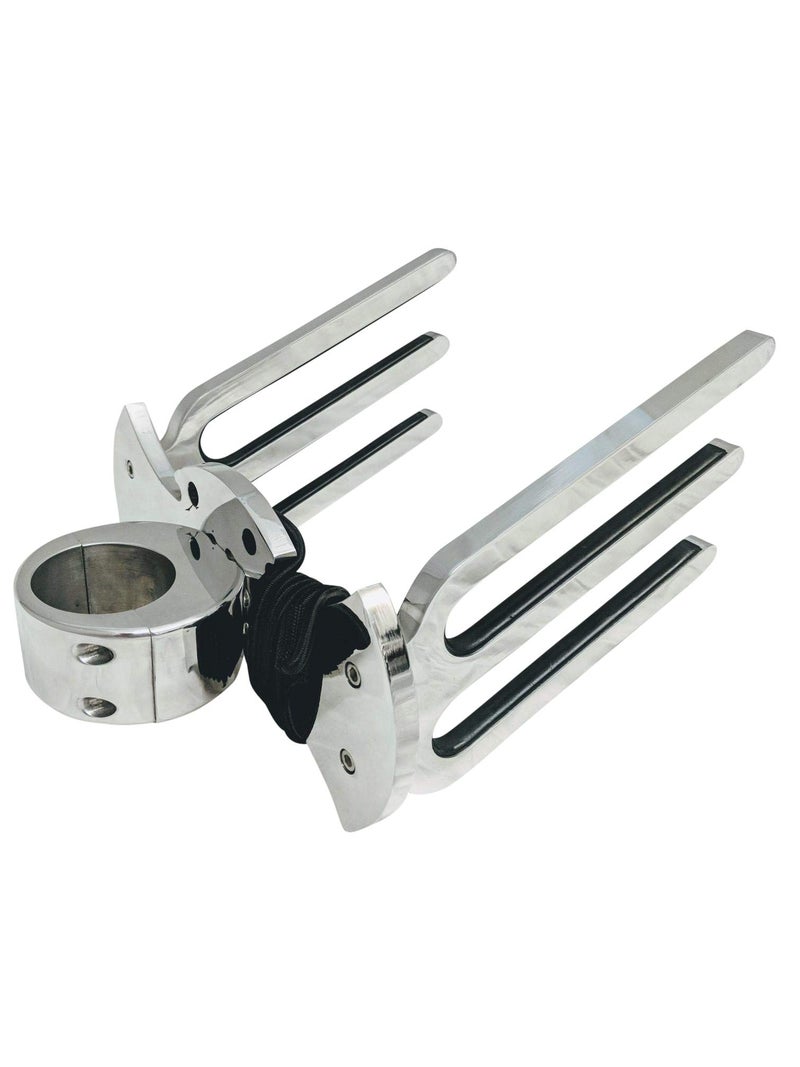 Krypt Towers Wakeboard Rack, Polished Aluminum Wakeboarding Tower Holder, Adjustable Angle Base to Level with Boat, Clamp Fits Tubing Sizes: 1 3/4", 1 7/8", 2", 2 1/4", 2 3/8", 2 1/2" - Image 2