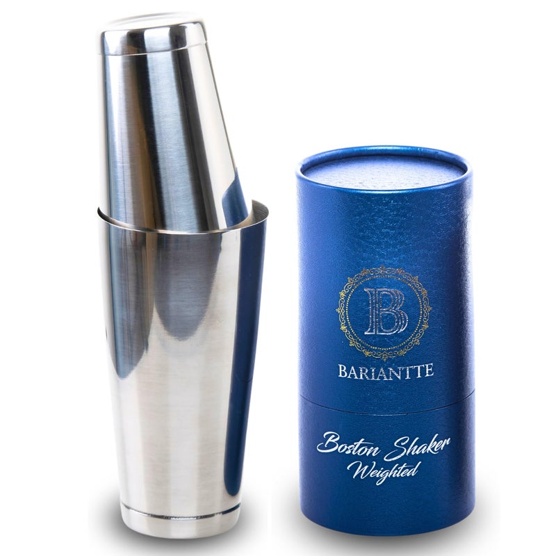 BARIANTTE Weighted Boston Cocktail Shaker  Large 28oz  18oz Professional Bartender Shaker Set