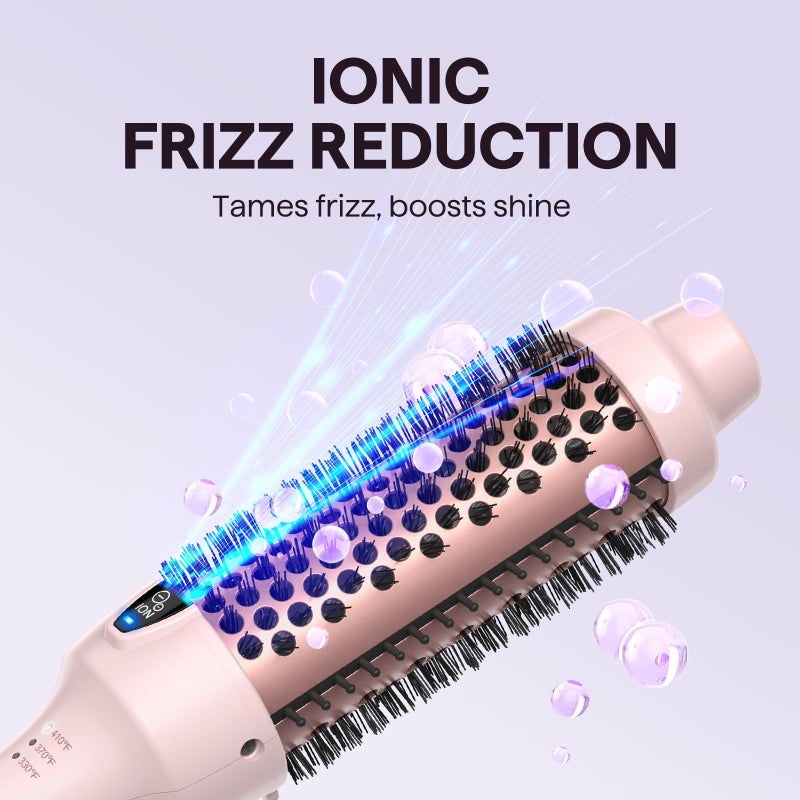 Wavytalk Updated Version Thermal Brush, 1.5 Inch Negative Ion Blowout Express Thermal Round Brush Creates Salon-Quality Blowouts, lonic Frizz Reduction Makes Hair Shinier & Smoother (Millennial Pink) - Image 4