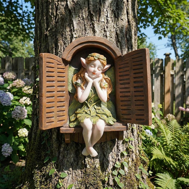 Euiroet Realistic Fairy Sculpture - Angel Garden Statue | Durable Resin Porch Decorations & Yard Ornaments | Enchanting Outdoor Sculptures & Statues for Garden Lovers - Image 5