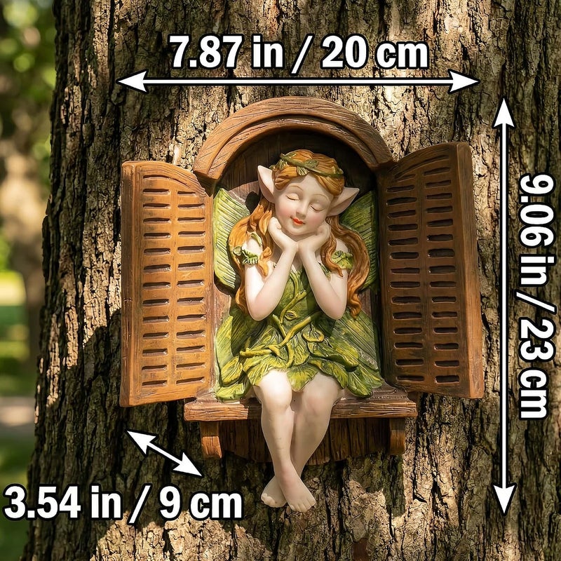 Euiroet Realistic Fairy Sculpture - Angel Garden Statue | Durable Resin Porch Decorations & Yard Ornaments | Enchanting Outdoor Sculptures & Statues for Garden Lovers - Image 4
