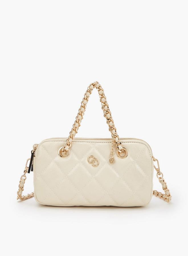 Celeste Quilted Crossbody Bag with Chain Accent Strap - Image 1