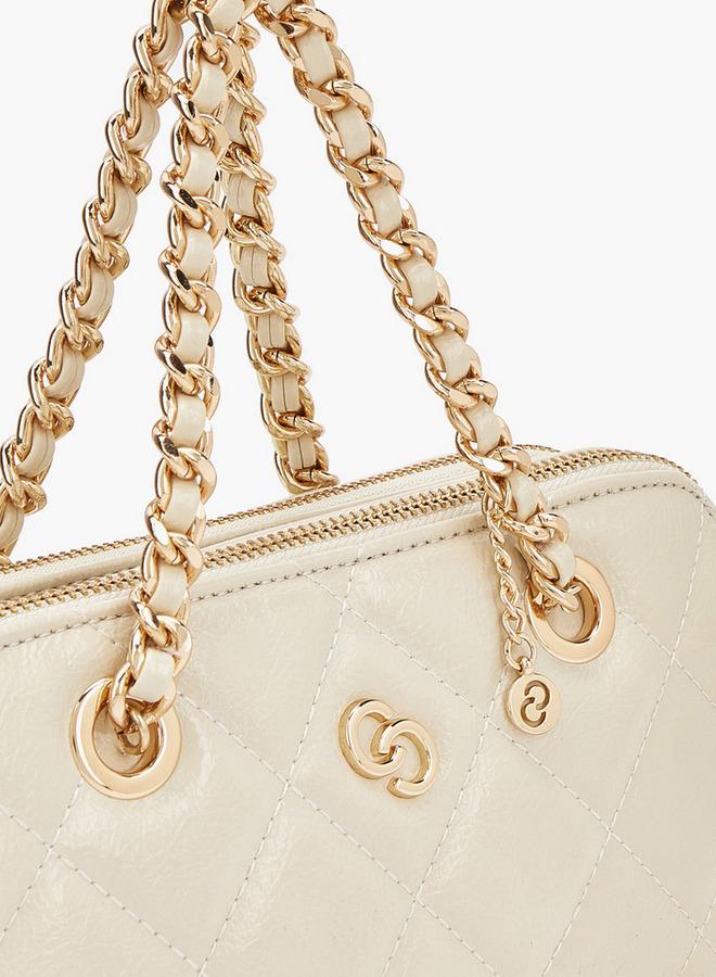 Celeste Quilted Crossbody Bag with Chain Accent Strap - Image 3