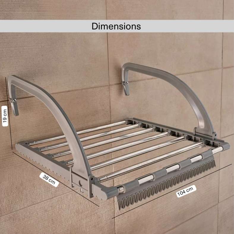 Pan Home مجفف ملابس محمول رمادي للجميع - Image 5