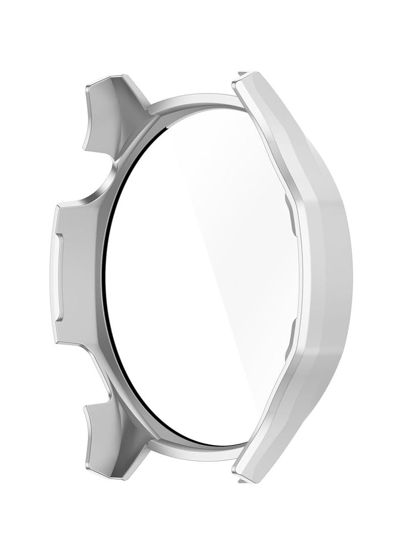 Protective Case with Screen Protector for Huawei Watch GT4 46mm, Full Coverage Hard Polycarbonate Protective Case - silver
