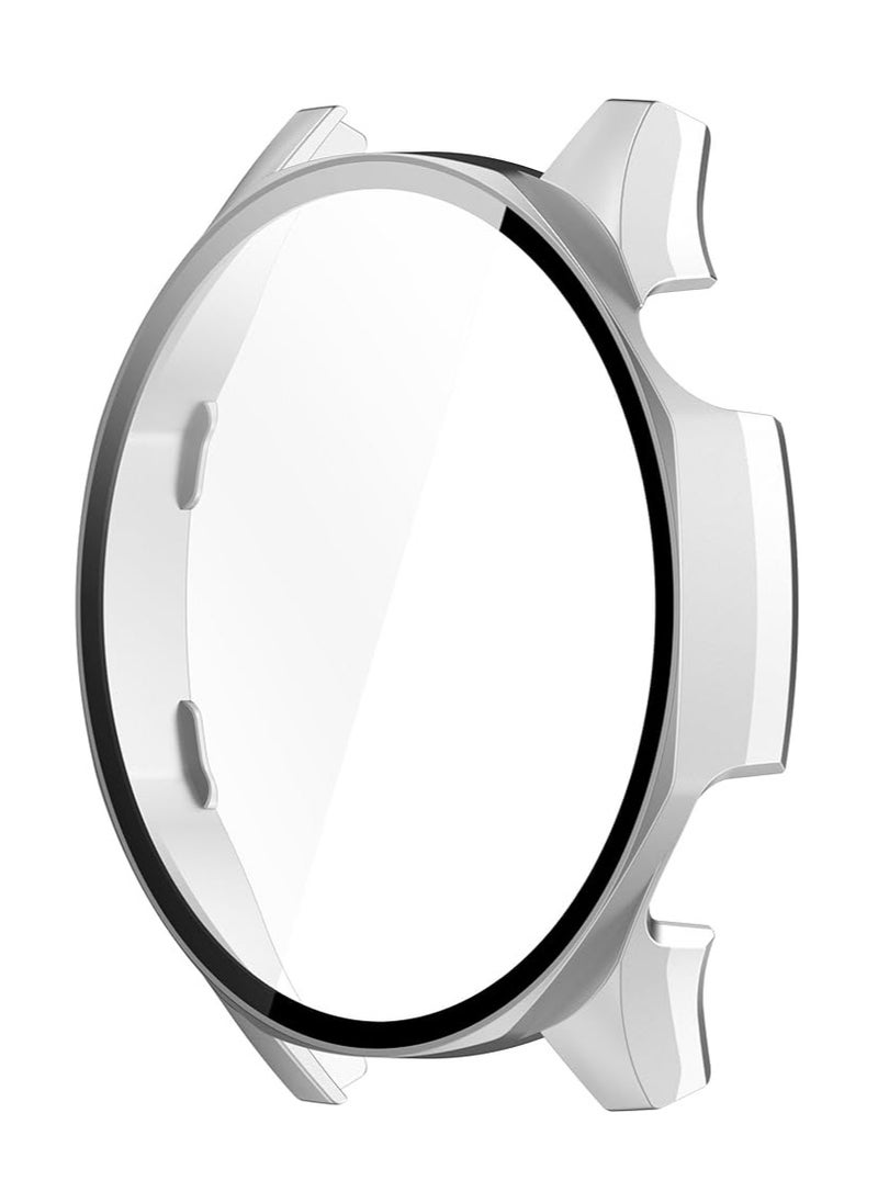 Protective Case with Screen Protector for Huawei Watch GT4 46mm, Full Coverage Hard Polycarbonate Protective Case - silver