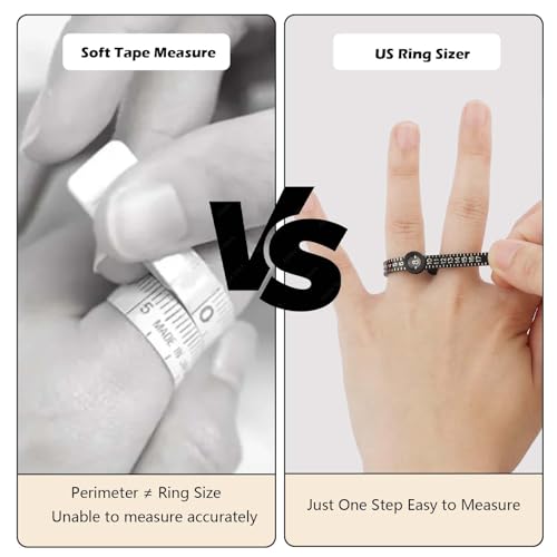 Zytiqt 3 PCS Ring Sizer Measuring Tool with Magnifying Glass,Jewelry Sizing Kit for Accurate Ring and Finger Measurement, Includes White, Black, and Pink Adjustable Ring Sizers - Image 5
