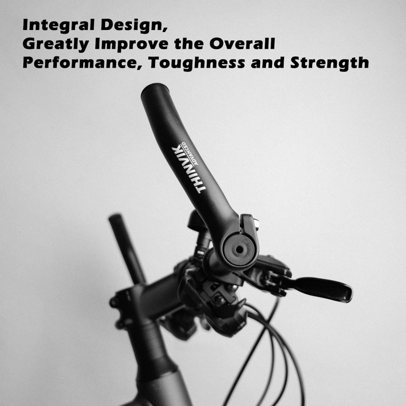 Thinvik Bike Bar Ends, Aluminium Alloy MTB Bicycle Bar Ends, One-piece Forging Bike Handlebar Ends for Mountain Bike, Matte Black - basic - Image 3