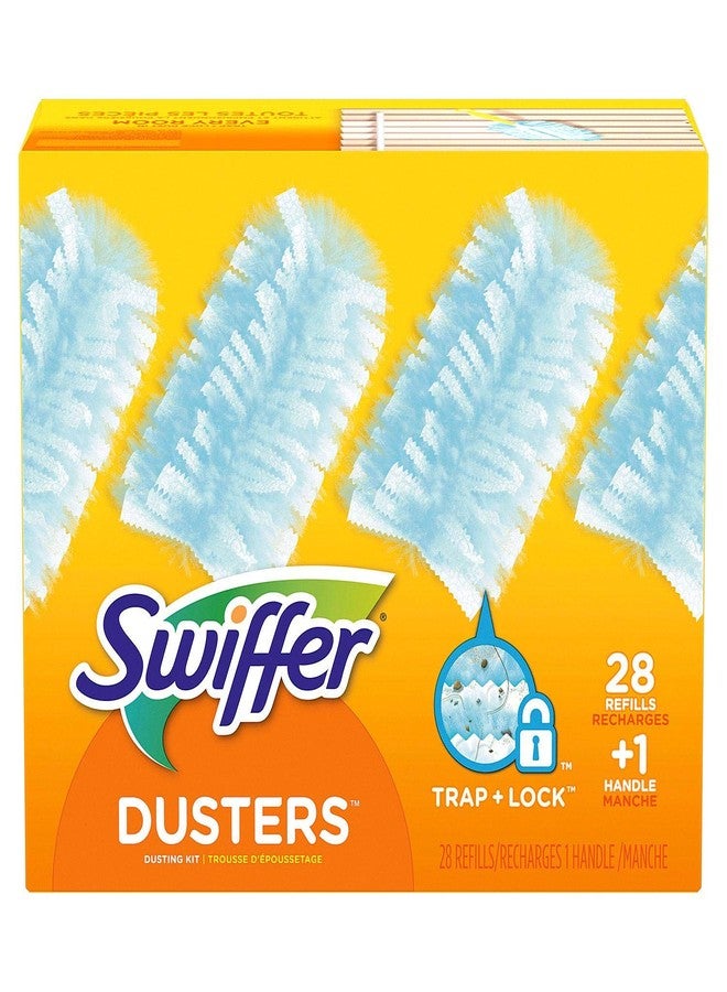Swiffer Dusters Dusting Kit, Starter Kit Handle & 28 Duster Refills, 1 Count (Pack of 29), White