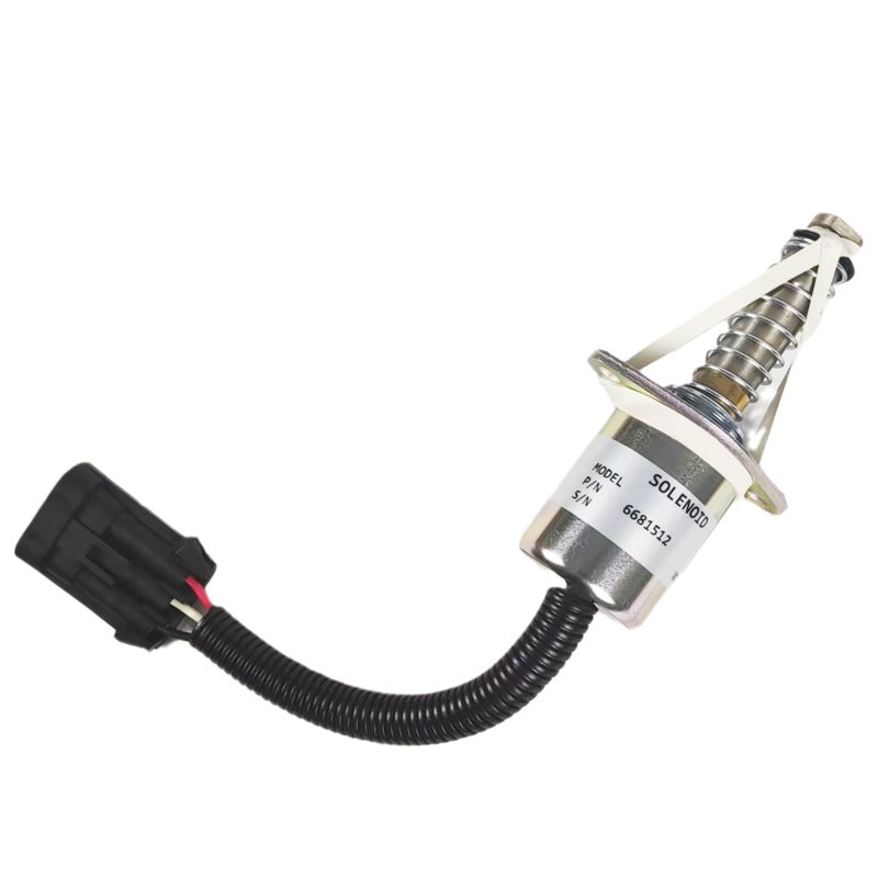 Fuel Shut Off Solenoid 6681513 6681512Brake Solenoid Fit for Bobcat Skid Steer S150 S160 S185 T19012V
