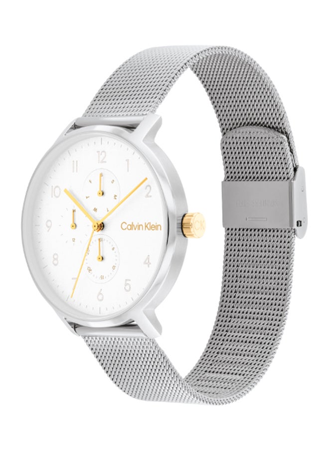 CALVIN KLEIN ساعة يد ستانلس ستيل بعقارب دائرية الشكل للجنسين 25200405 - 40 ملم  - Image 1