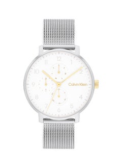 CALVIN KLEIN ساعة يد ستانلس ستيل بعقارب دائرية الشكل للجنسين 25200405 - 40 ملم  - Image 3