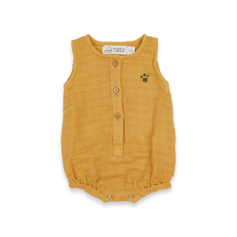 Masilo 100% Organic Cotton Muslin Snuggle Gift Set for New Born Boys and Girls-Baby Romper/Kimono Lounge Set/Stroller Blanket (70 x 70cm)-0-6 Months-Tiger - Image 3