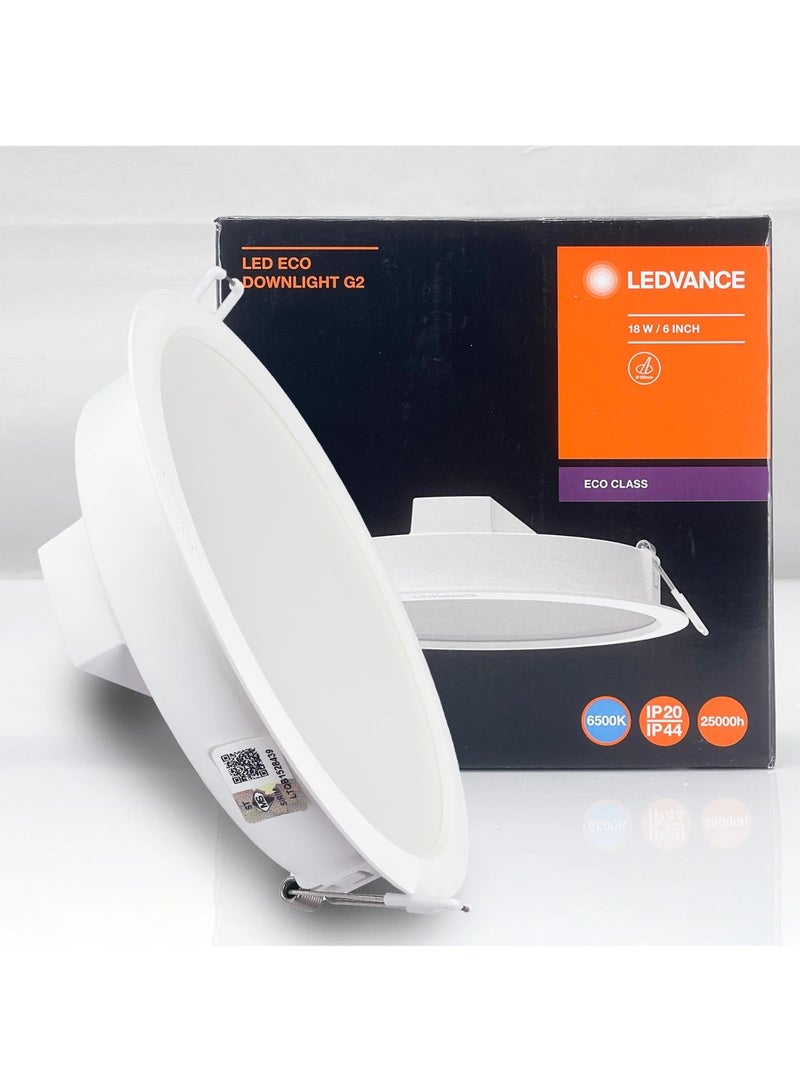 LEDVANCE Ledvance 18W LED Recessed Downlight Round 6 Inch 4000K Cool White Ceiling Light - Image 1
