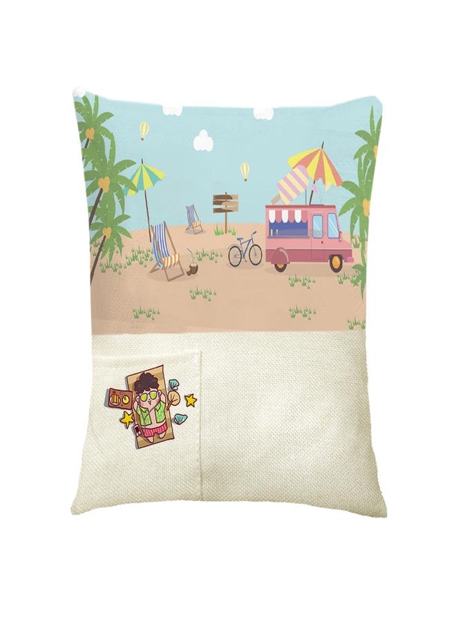 CALCA 10 Pack Sublimation Tooth Fairy Pillowcase Pocket Pillow Cover, Sublimation Blank White Linen Tooth Fairy Pocket Pillow Case Cover (7.87" * 7.87") (Linen Color) - Image 4
