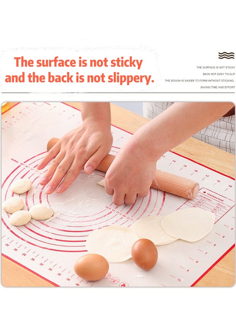 Non-Stick Scale Rolling Mat Silicone Baking Mat Kneading Pad Sheet Glass Fiber Rolling Dough Large Size for Cake Macaron Kitchen Tools - Image 2