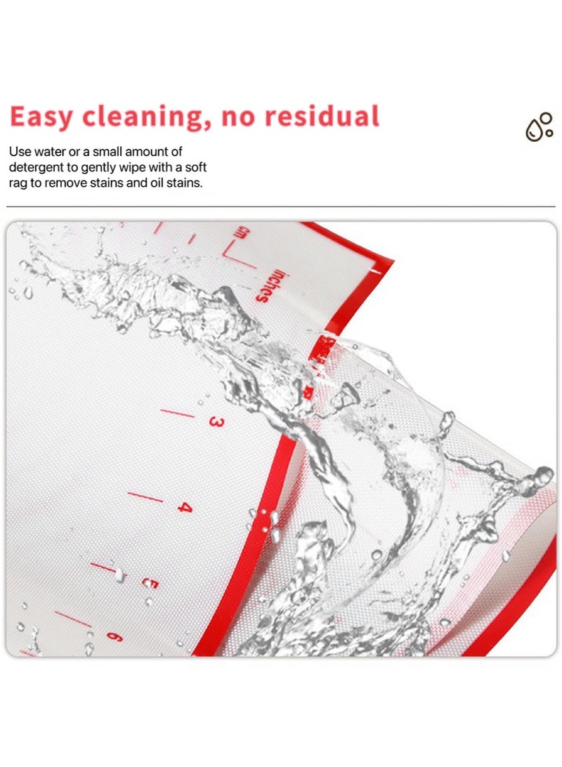 Non-Stick Scale Rolling Mat Silicone Baking Mat Kneading Pad Sheet Glass Fiber Rolling Dough Large Size for Cake Macaron Kitchen Tools - Image 3