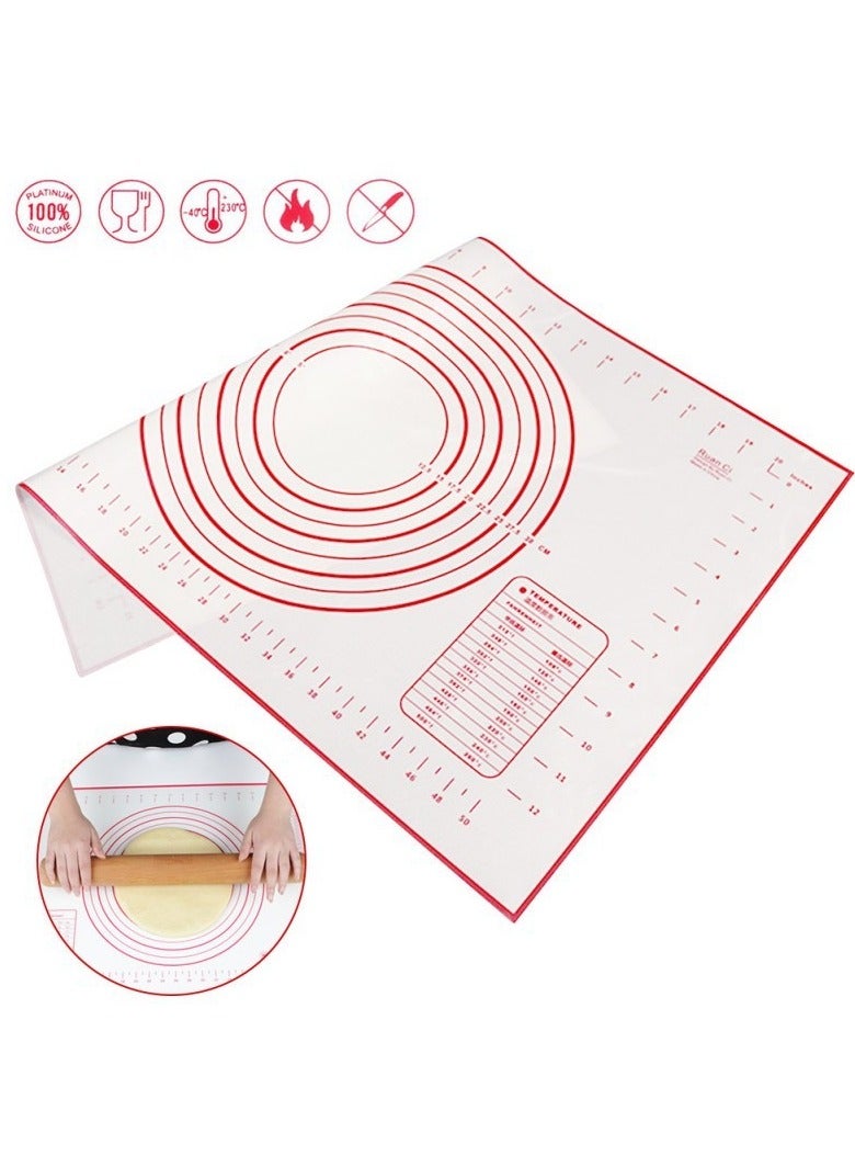 Non-Stick Scale Rolling Mat Silicone Baking Mat Kneading Pad Sheet Glass Fiber Rolling Dough Large Size for Cake Macaron Kitchen Tools - Image 4