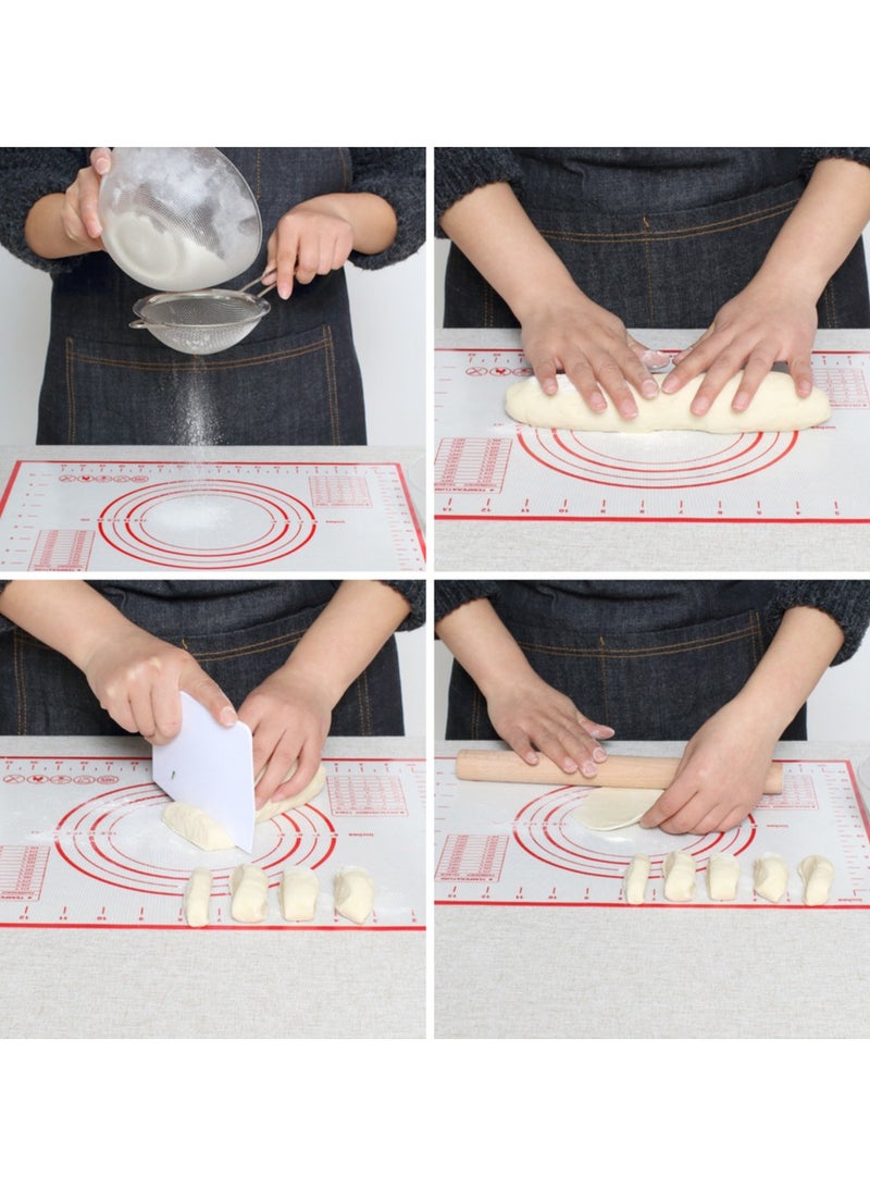 Non-Stick Scale Rolling Mat Silicone Baking Mat Kneading Pad Sheet Glass Fiber Rolling Dough Large Size for Cake Macaron Kitchen Tools - Image 5