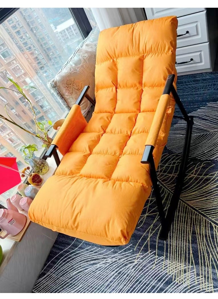 C&C Home - Modern Upholstered Adjustable Backrest Rocking Chair Patio Rocking Chair with Side Pockets Lounge Chair for Balcony Outdoor Chair with Armrests 60x96x56 cm - Image 1