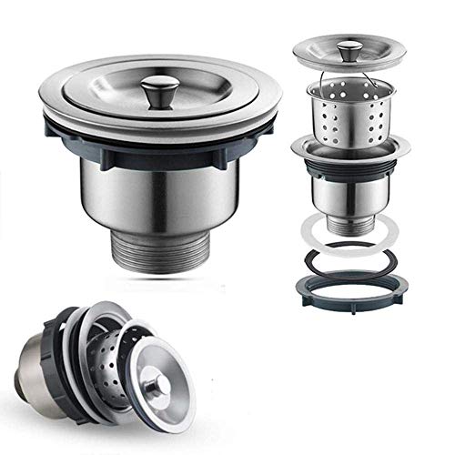 SCW Stainless Steel Kitchen Sink Drain WEST Coupling 304'' Stainless Steel Material with Under Basket 4 * 4 in - Image 3
