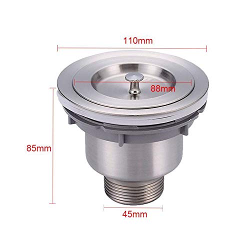 SCW Stainless Steel Kitchen Sink Drain WEST Coupling 304'' Stainless Steel Material with Under Basket 4 * 4 in - Image 4