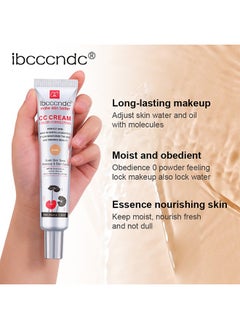 ibcccndc New CC Cream, Color Correcting Moisturizing Makeup Basin Foundation For Mature Skin, All-In-One Face Sunscreen And Foundation With Pre-makeup Primer And Skin Concealer (DARK)  - Image 4