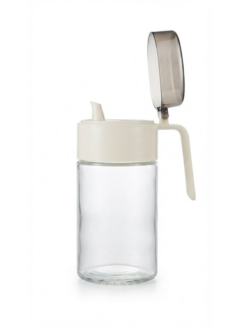 680ml Glass Oil Dispenser Bottle – Oil container with flip cap and handle, leak-proof, suitable for olive oil, vinegar and sauces - Image 3