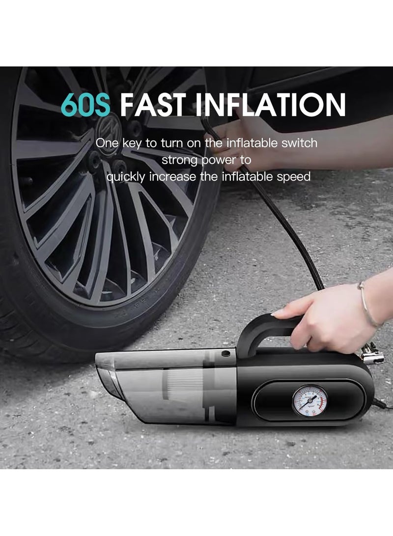 SYOSI Handheld Vacuum Cordless, Car Vacuum Cordless Rechargeable, Measurable Tire Pressure, Inflating Tires (Cars, Motorcycles, Bicycles) with Inflatable Tube, for Home and Car Cleaning and Traveling - Image 5