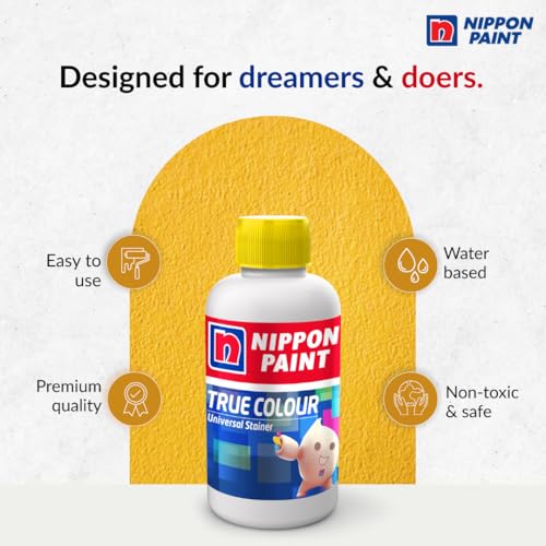 Nippon Paint True Colour Universal Stainer (Fast Yellow, 50ml)-Water Soluble High Tint, Non-Toxic, Non-Fading Pigment-For Plastic Emulsions, Enamels, Paints, Oil Paints-DIY - Image 2