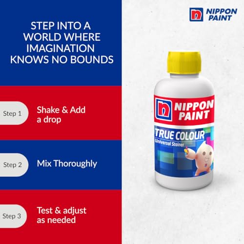 Nippon Paint True Colour Universal Stainer (Fast Yellow, 50ml)-Water Soluble High Tint, Non-Toxic, Non-Fading Pigment-For Plastic Emulsions, Enamels, Paints, Oil Paints-DIY - Image 3