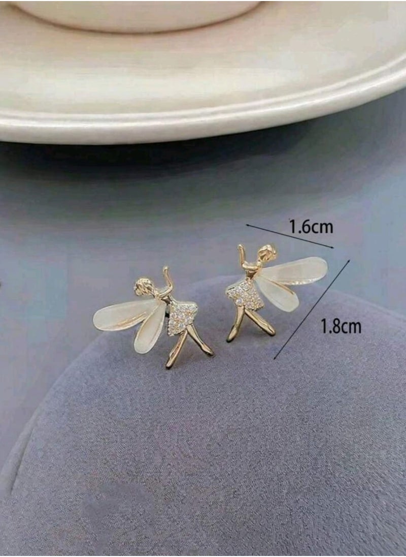 Shein - Cute Korean Style High-end Elf Earrings For Women - Image 1