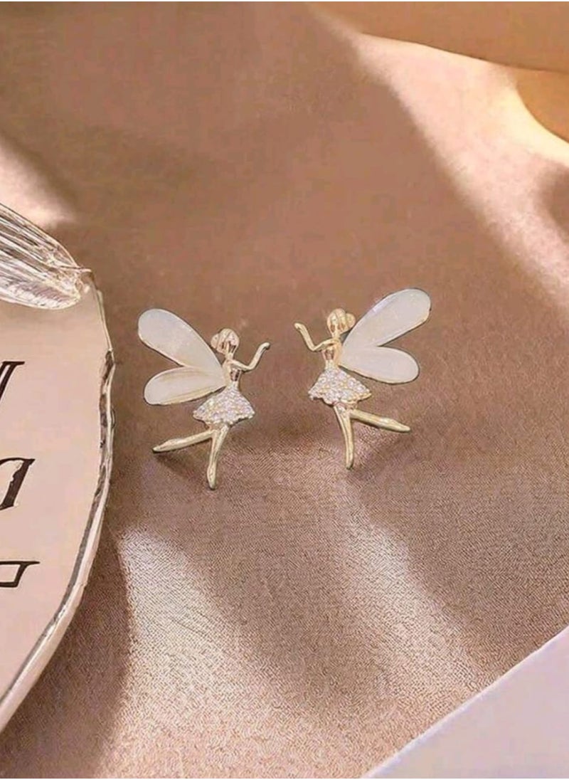 Shein - Cute Korean Style High-end Elf Earrings For Women - Image 1