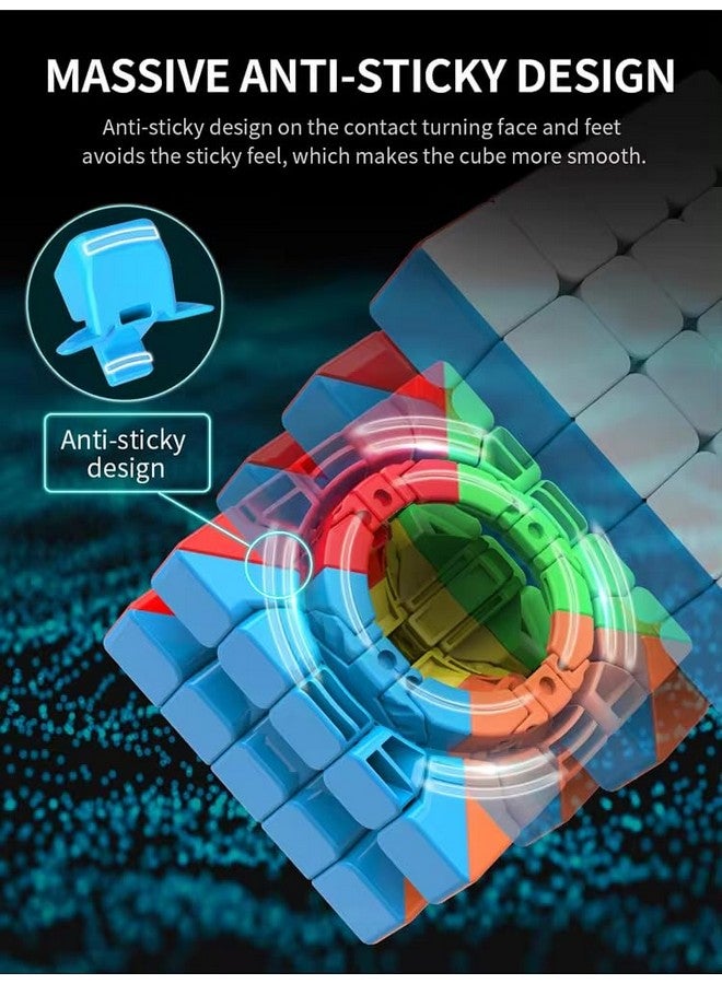 D ETERNAL D ETERNAL 5x5 Stickerless Cube Beginner Speedcube for Kids & Adults with Cube Stand and Protecting Pouch Bag Cube Combo Set (5x5+Stand+Bag)  - Image 2